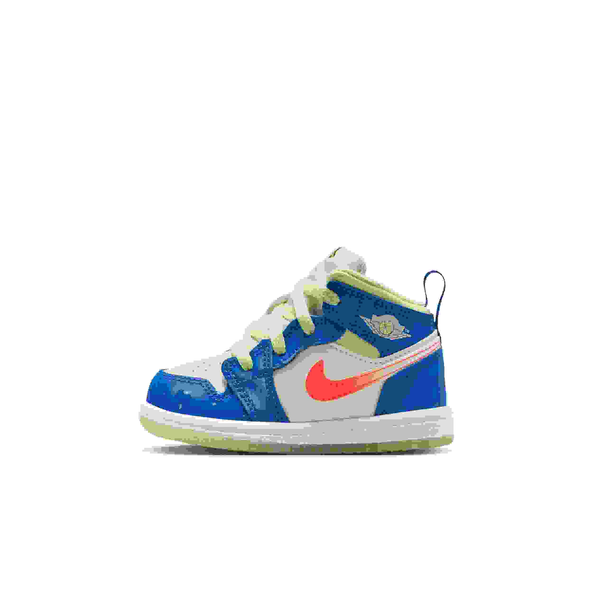 Jordan 1 Mid SE Infant Boys' "Game Royal/Barely Volt/Infrared 23/Pale Ivory" Shoe